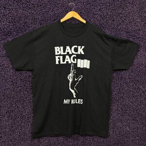 Black Flag My Rules Everything Went Black Band T-Shirt XL